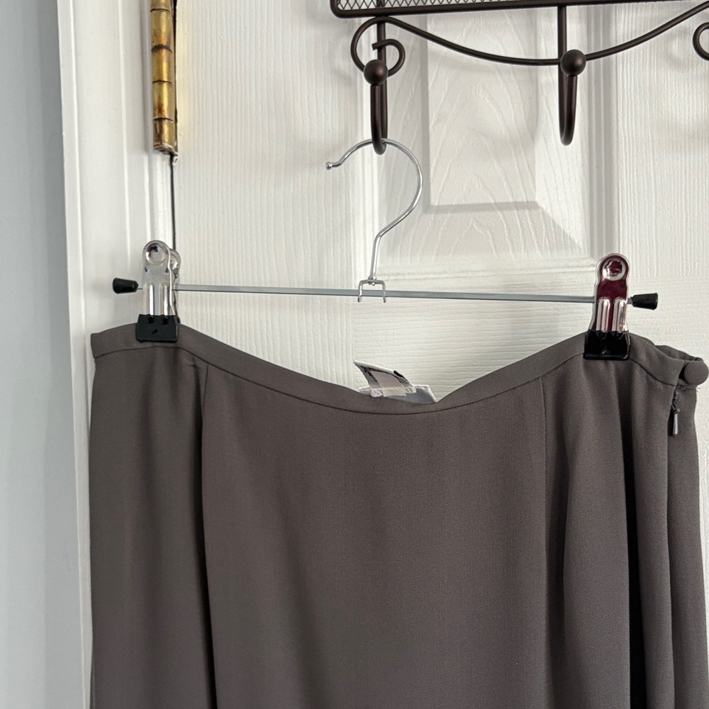 Eileen Fisher Slate Gray 100% Silk Midi Skirt Size Small - Picture 5 of 7
